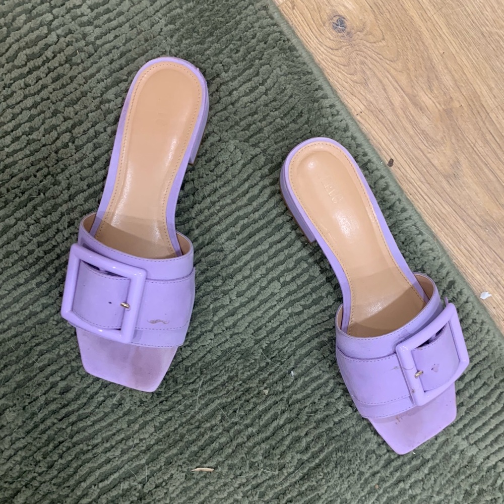 Anthropologie// Mauve lavender slides